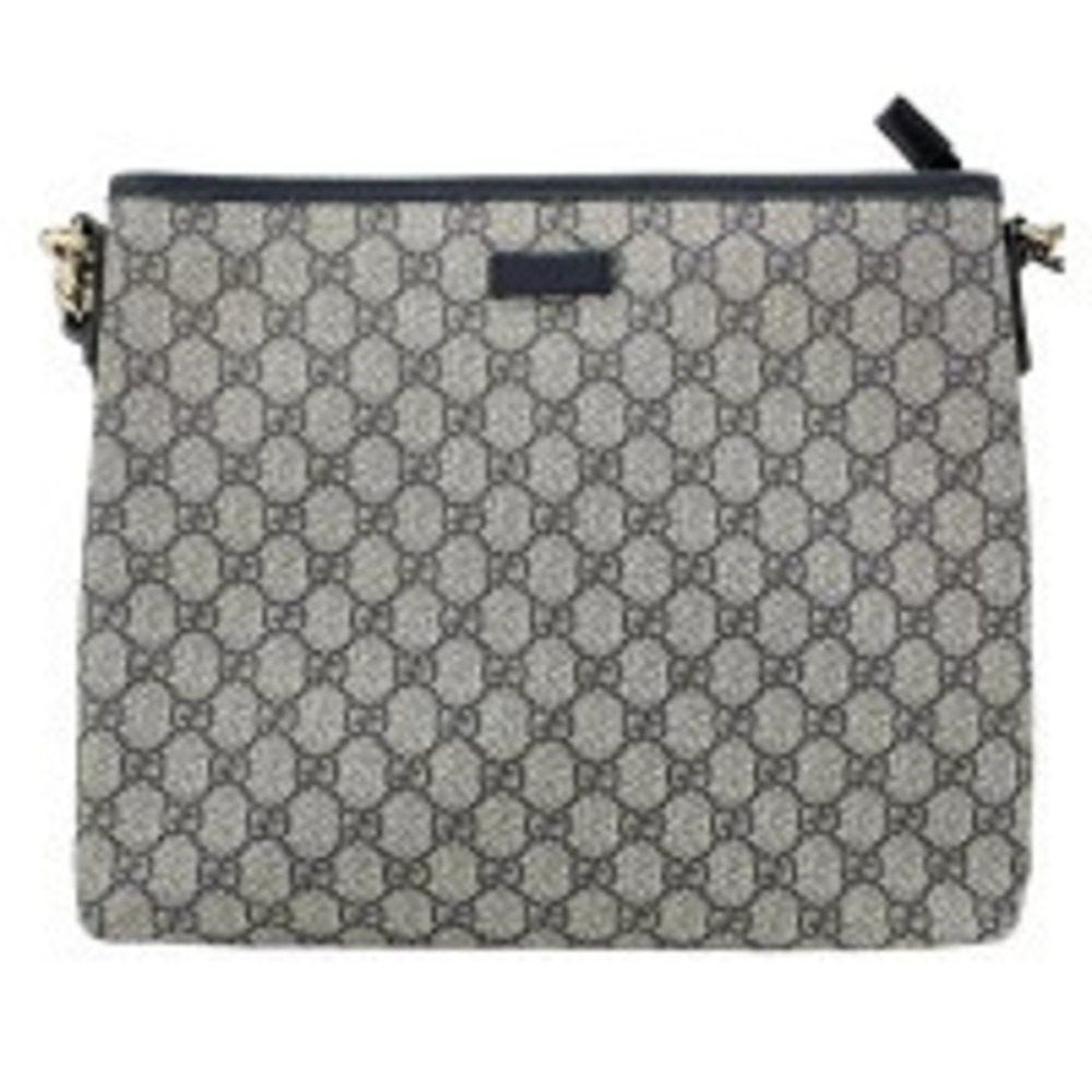 Gucci GG Supreme Shoulder Bag Navy Blue